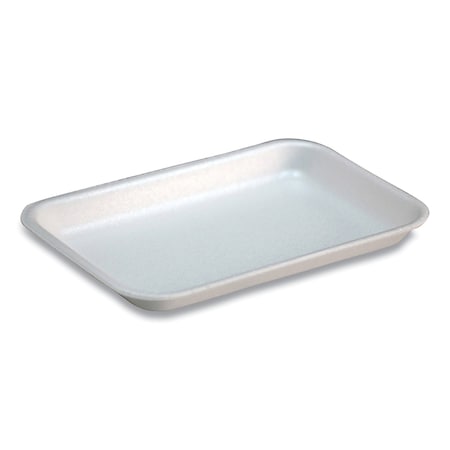 Pactiv Evergreen Supermarket Trays, No 17S, 8.3 x 4.8 x 0.65, White, PK1000 51P117S